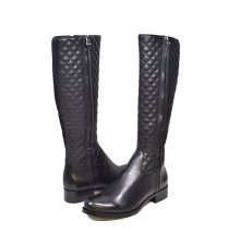 Solemani Women's Martina X-Slim 12"-13" Calf Black Leather Boot