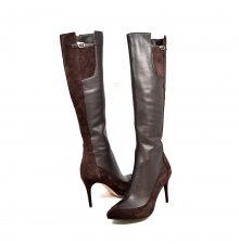 SoleMani Women's Aviva X-Slim 12"-13" Calf Brown Leather