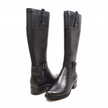 SoleMani Women's Gabi Slim 13" Calf Black Leather Boot