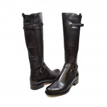 Solemani Abigail Casual X-Slim 12"-13" Calf Black Leather Boot