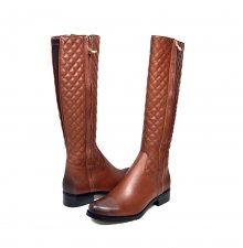 Solemani Women's Martina X-Slim 12'-13"Calf Cognac Leather Boot