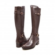 Solemani Abigail Super Slim Calf Brown Leather Boot