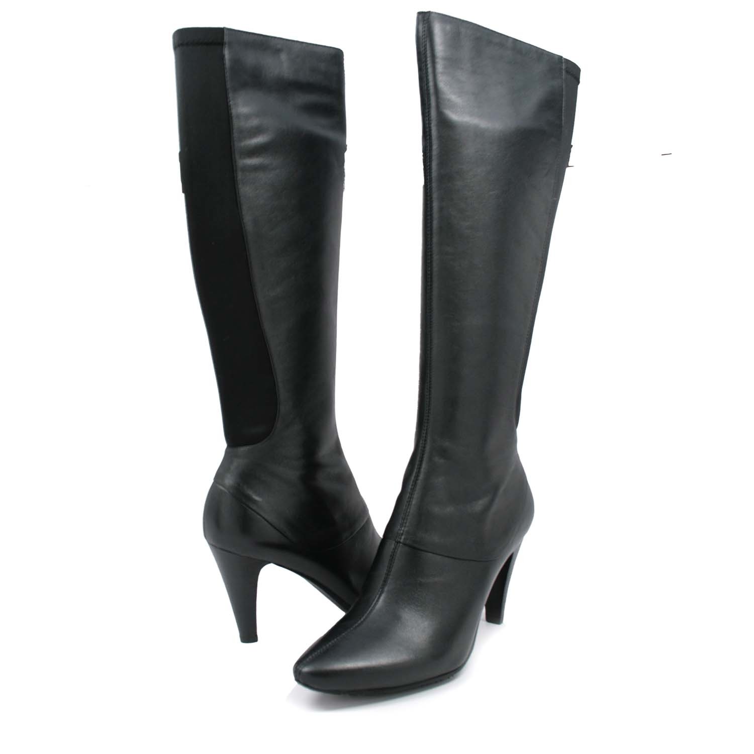 Ana Black Leather Narrow calf 