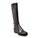 SoleMani Women's Gabi Extra Slim Calf 12"-13" Black Leather Boot