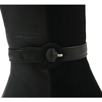 narrow calf black boot
