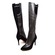SoleMani Women's Aviva X-Slim 12"-13"Calf Black Leather