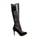 SoleMani Women's Aviva X-Slim 12"-13"Calf Black Leather