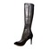 SoleMani Women's Aviva X-Slim 12"-13"Calf Black Leather