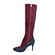 SoleMani Women's Aviva X-Slim 12"-13" Calf Plum/Navy Suede