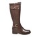 Solemani Abigail Casual Slim Calf 13" Brown Leather Boot