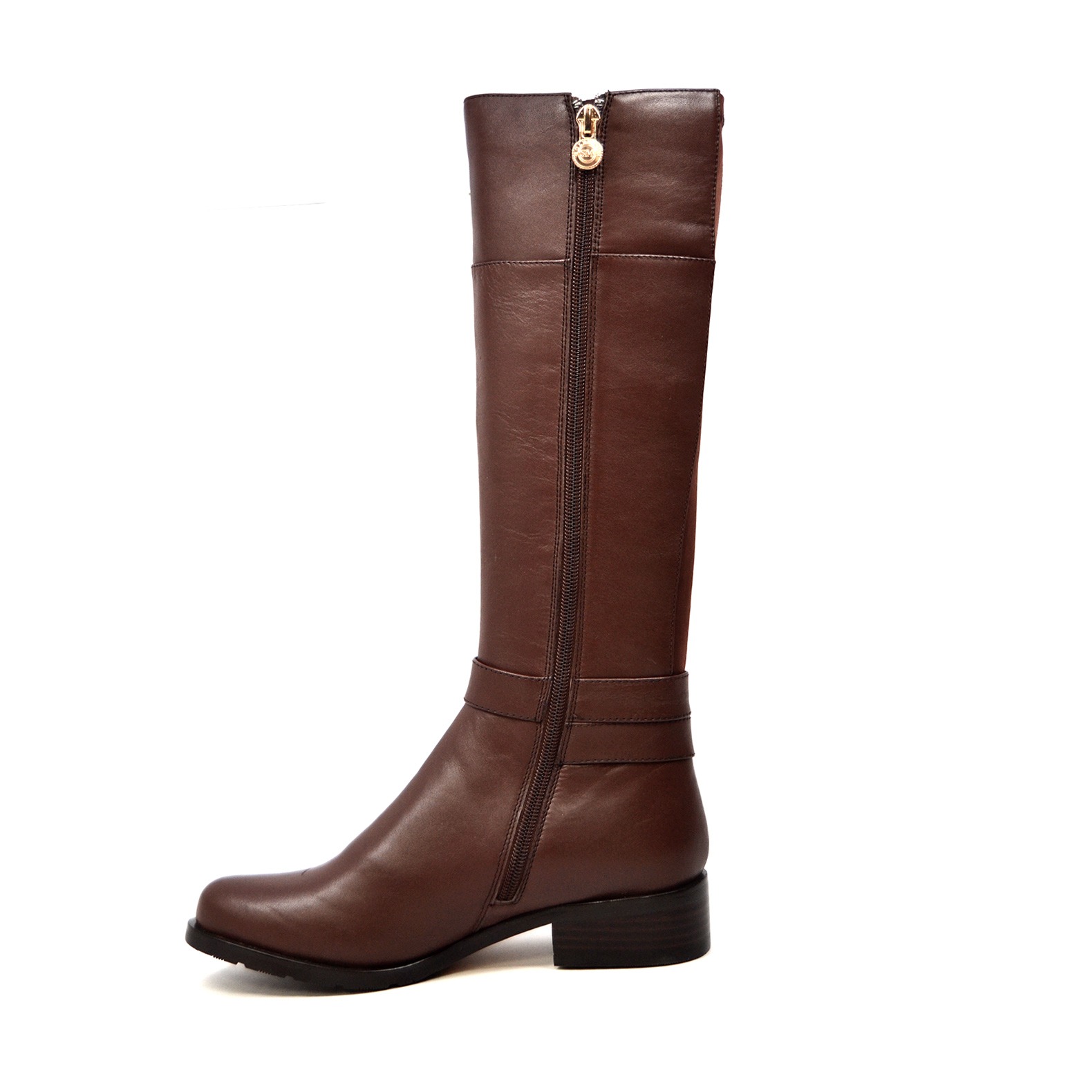 Solemani Womens Gabi X Slim 12 13 Calf Brown Leather Boot 1444 2
