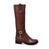 SoleMani Women's Gabi X-Slim 12"-13" Calf Brown Leather Boot