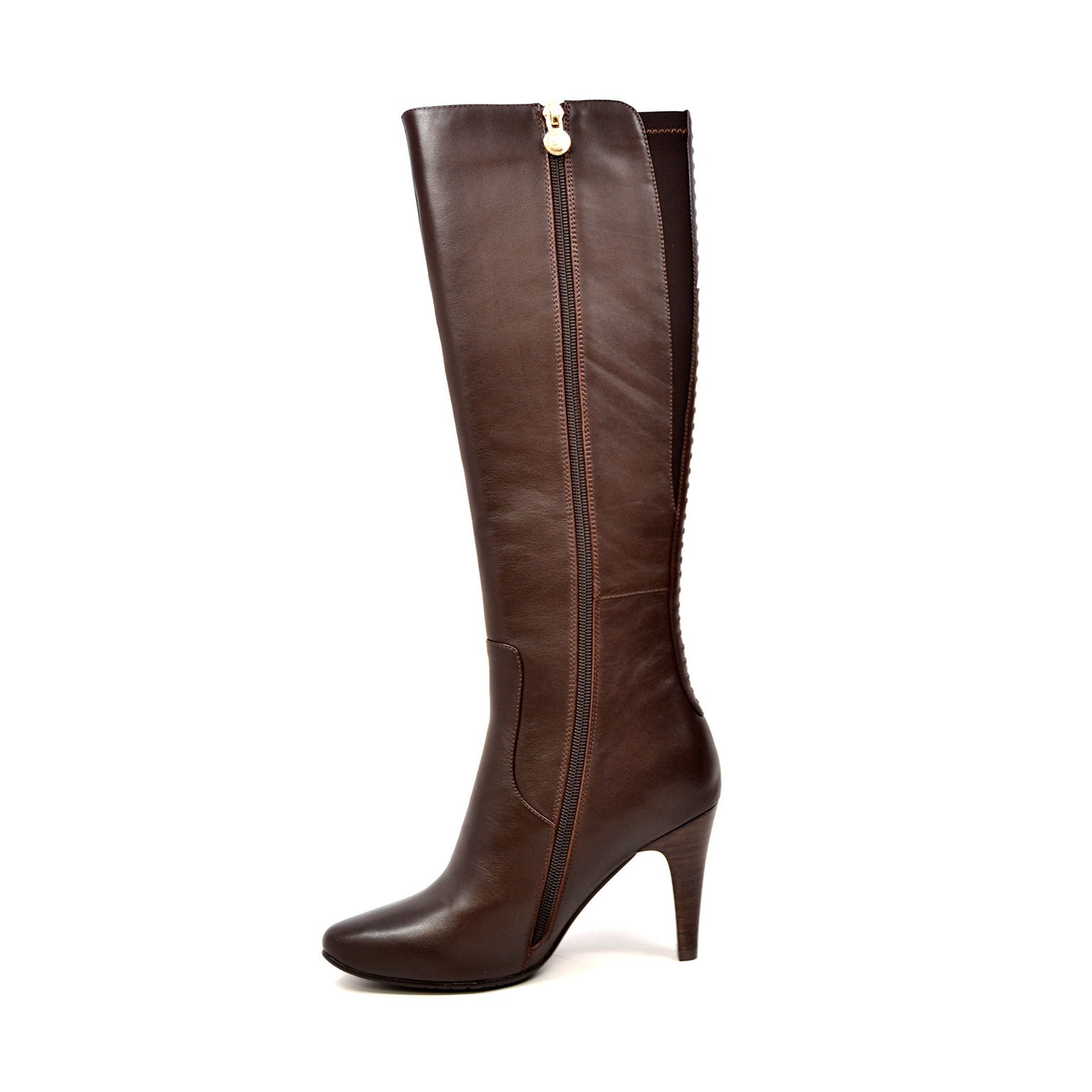 SoleMani Women's X-Slim Calf Paradise Brown Leather Boots ...