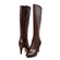 SoleMani Women's X-Slim Calf Paradise Brown Leather Boots
