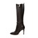 SoleMani Women's Noosh Black Leather X-Slim 12" - 13" Calf Size