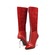 SoleMani Women's French Red Leather and Suede Narrow calf