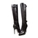 SoleMani Women's Jennifer Black Leather X-Slim 12"-13" calf
