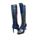 SoleMani Women's "Lucky" Navy Leather Narrow calf