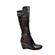 SoleMani Women's "Tally" Black Leather X-Slim Calf