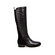 SoleMani Women's Trendy Black Leather & Suede X-Slim CALF 12-13"