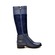 SoleMani Women's Gabi Slim Calf Boot  13" Navy/Navy