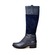 SoleMani Women's Gabi Slim Calf Boot  13" Navy/Navy