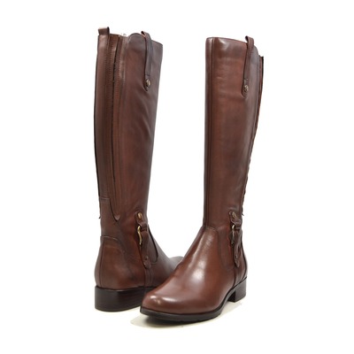 SoleMani Women's Venetian Slim Calf Boot  13" Brown/Brown