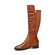 Solemani "Zipporah" Casual Slim calf 13" Brown Leather Boot