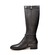 Solemani "Noosh Low" Casual Slim Calf Black Leather Boot 13"