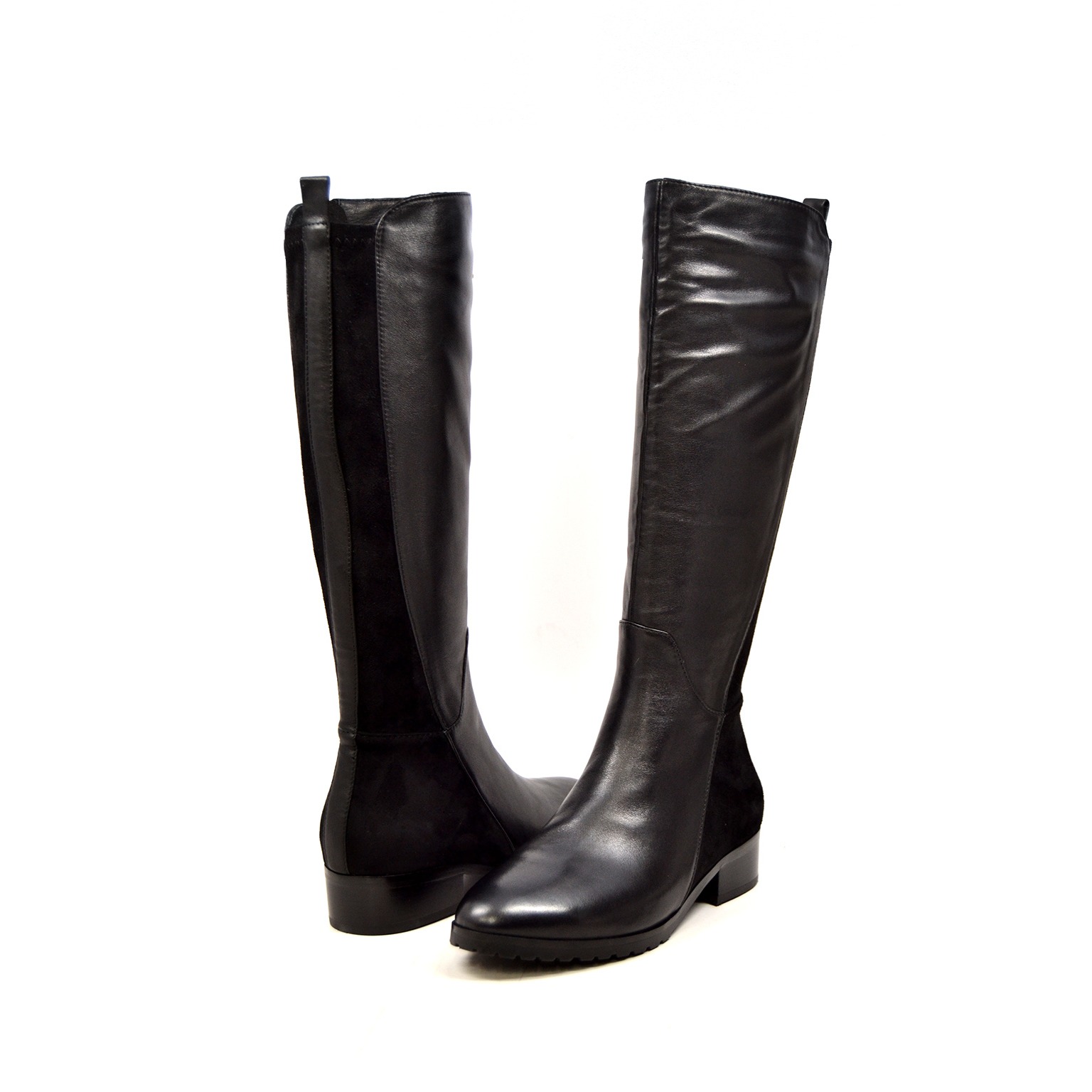 SoleMani Women's Trendy Black Leather \u0026 