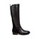 SoleMani Women's Trendy Black Leather & Suede Slim CALF 13-14"