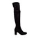 SoleMani Women's Sophia Black Suede Narrow Calf over the knee