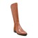 SoleMani Women's Trendy Cognac Leather/Su Slim CALF Boot 13-14"