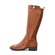 SoleMani Women's Trendy Cognac Leather/Su Slim CALF Boot 13-14"