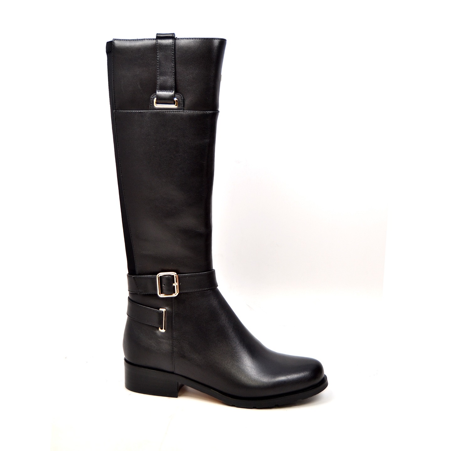 SoleMani Women's Gabi Super Slim Calf Black Leather Boot [144-52 ...