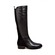 SoleMani Women's Trendy Super Slim Calf  Black Leather